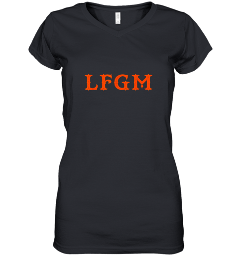 LFGM tshirt #LFGM Catchers Pitchers Baseball Lovers Women's V-Neck T-Shirt