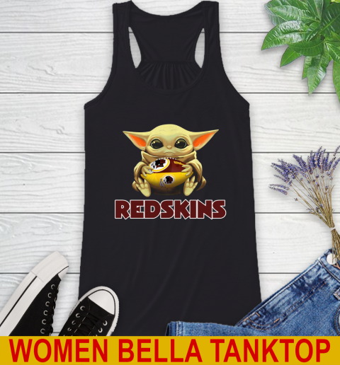 NFL Football Washington Redskins Baby Yoda Star Wars Shirt Racerback Tank 2