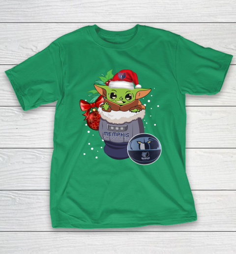 Memphis Grizzlies Christmas Baby Yoda Star Wars Funny Happy NBA T-Shirt