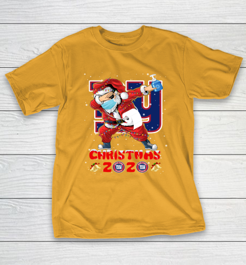 New York Giants Funny Santa Claus Dabbing Christmas 2020 NFL T-Shirt 2