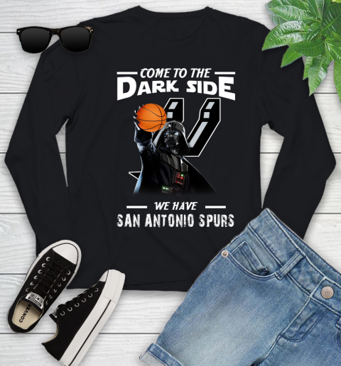NBA Come To The Dark Side We Have San Antonio Spurs Star Wars Darth Vader Basketball Youth Long Sleeve
