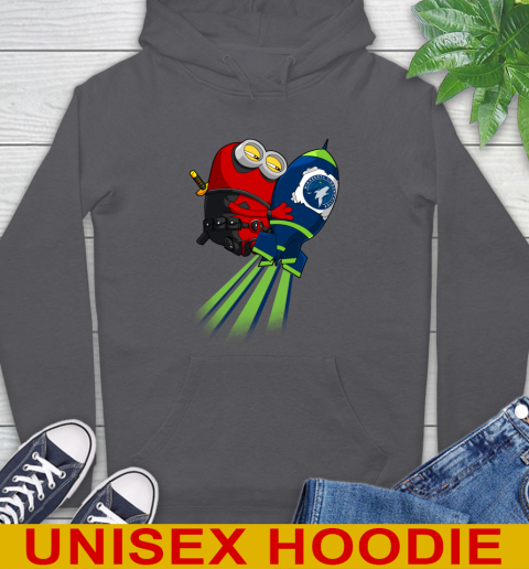 NBA Basketball Minnesota Timberwolves Deadpool Minion Marvel Shirt Hoodie 7