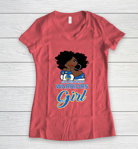 Golden State Warriors Girl NBA Women's V-Neck T-Shirt 6