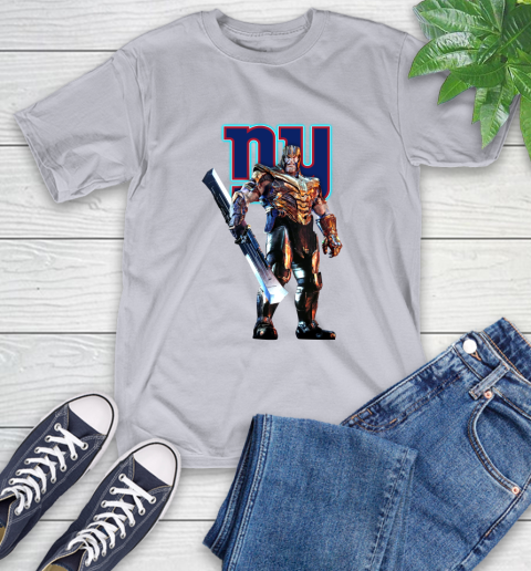 NFL Thanos Gauntlet Avengers Endgame Football New York Giants T-Shirt 6