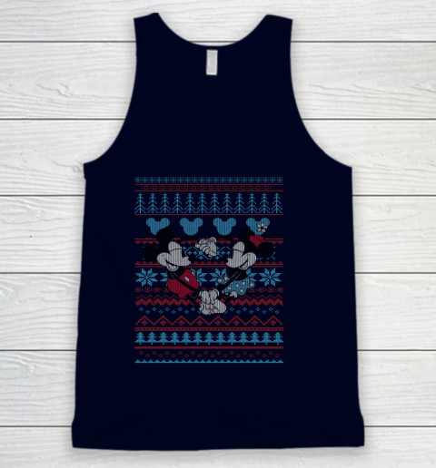 Disney Mickey And Minnie Mouse Christmas Ugly Sweater Style Tank Top 2