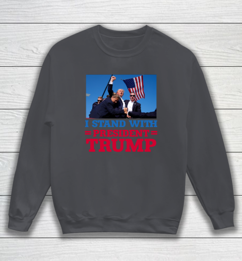Trump Shot Shirt I Stand With President Trump Sweatshirt 3