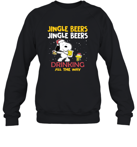 Jingle Beers Jingle Beers Drinking All The Way Snoopy Sweatshirt