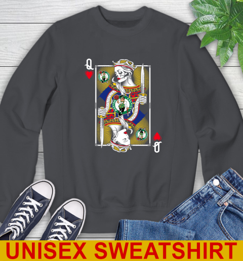 NBA Basketball Boston Celtics The Queen Of Hearts Card Shirt Sweatshirt 7