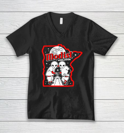 Minnesota Modist Worldwide V-Neck T-Shirt