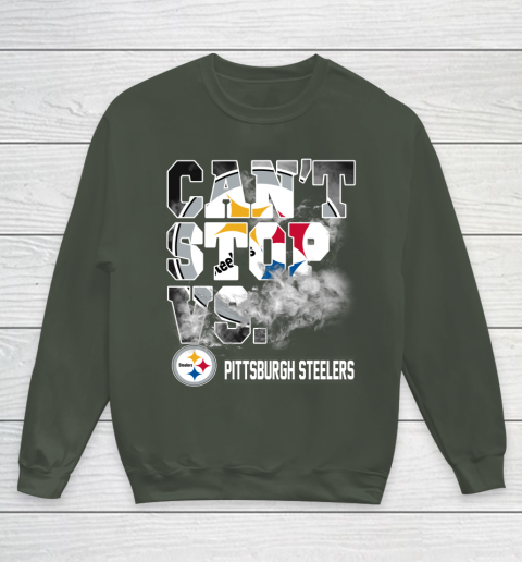 NFL Pittsburgh Steelers Can't Stop Vs Youth Sweatshirt 8