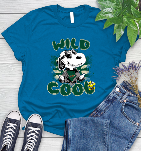 NHL Hockey Minnesota Wild Cool Snoopy Shirt Women's T-Shirt 8