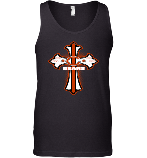 NFL Green Crusader Cross Chicago Bears Tank Top