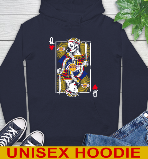 NBA Basketball Los Angeles Lakers The Queen Of Hearts Card Shirt Hoodie 3