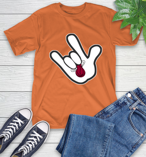 Miami Heat NBA Basketball Mickey Rock Hand Disney T-Shirt 5