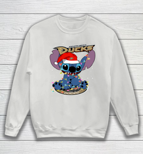 Anaheim Ducks NHL Hockey noel stitch Christmas Sweatshirt 3
