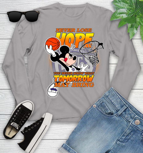 Sacramento Kings NBA Basketball Mickey Disney Never Lose Hope Youth Long Sleeve 5