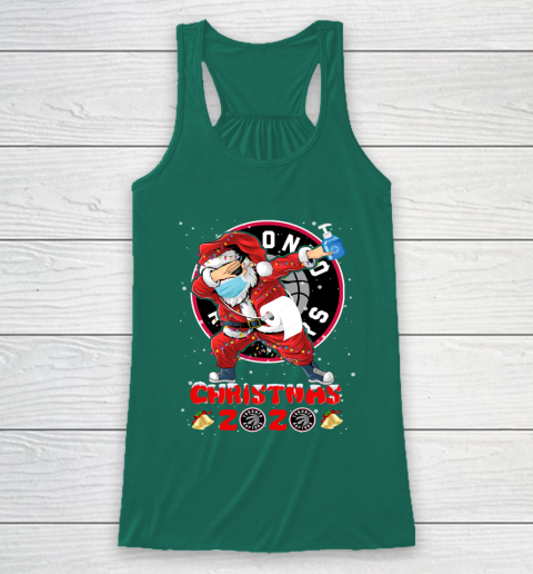 Toronto Raptors Funny Santa Claus Dabbing Christmas 2020 NBA Racerback Tank 5
