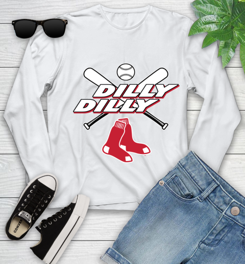 MLB Boston Red Sox Dilly Dilly Baseball Sports Youth Long Sleeve