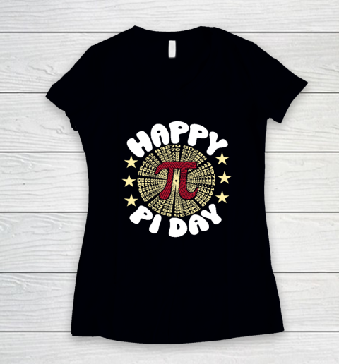 Happy Pi Day Funny Pi Mathematic Math for Teachers Women's V-Neck T-Shirt