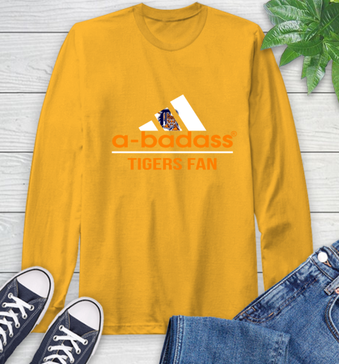 MLB A Badass Detroit Tigers Fan Adidas Baseball Sports Long Sleeve T-Shirt 2