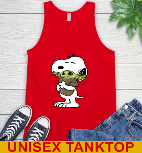 Snoopy Hugging Baby Yoda Shirt 75