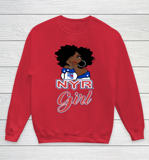 New York Rangers Girl NHL Youth Sweatshirt 9