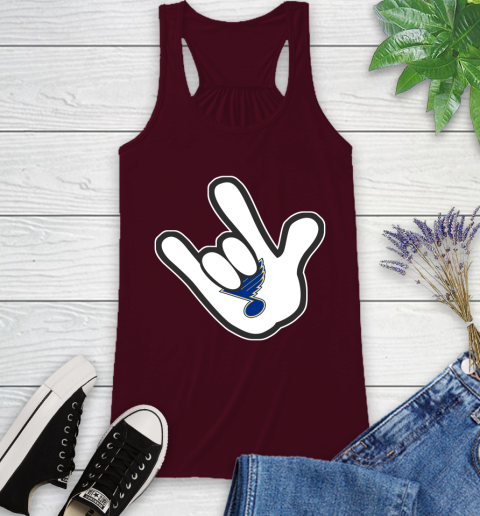 St.Louis Blues NHL Hockey Mickey Rock Hand Disney Racerback Tank 3