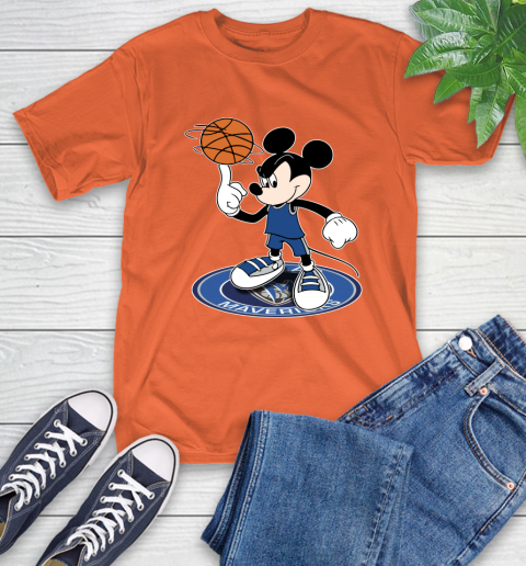 NBA Basketball Dallas Mavericks Cheerful Mickey Disney Shirt T-Shirt - Image 6