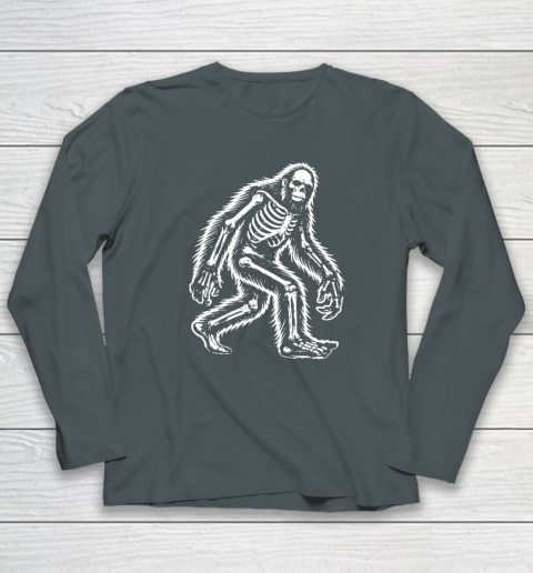 Funny Bigfoot Sasquatch Halloween Skeleton Long Sleeve T-Shirt 3