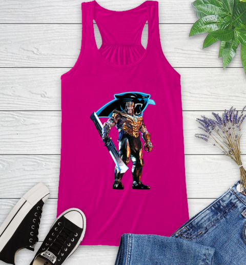 NFL Thanos Gauntlet Avengers Endgame Football Carolina Panthers Racerback Tank 8