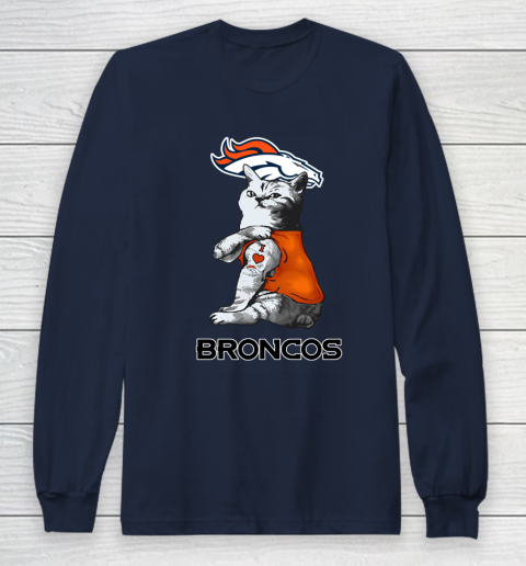 NFL Football My Cat Loves Denver Broncos Long Sleeve T-Shirt 2