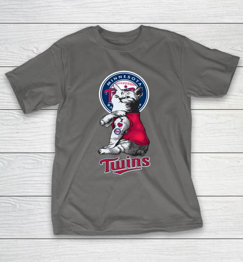 MLB Baseball My Cat Loves Minnesota Twins T-Shirt 8