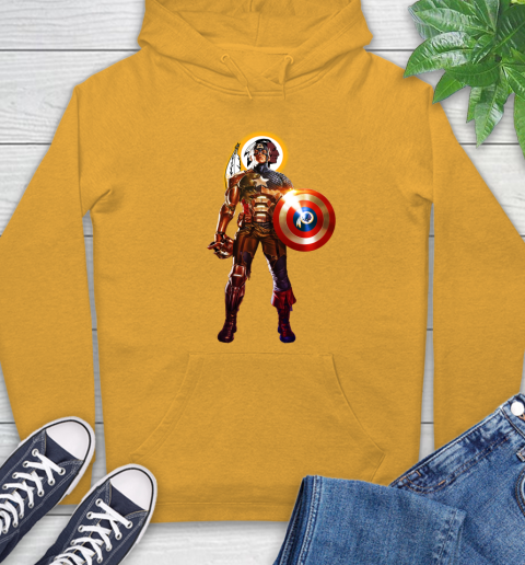 NFL Captain America Marvel Avengers Endgame Football Sports Washington Redskins Hoodie 3
