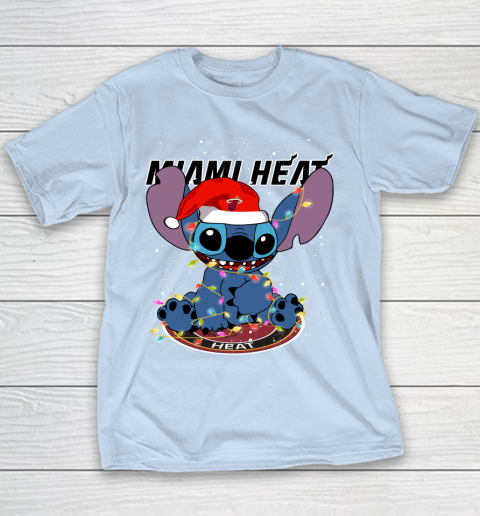 Miami Heat NBA noel stitch Basketball Christmas Youth T-Shirt 4
