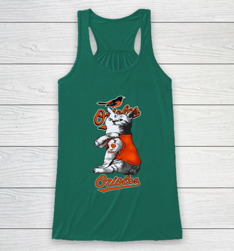 MLB Baseball My Cat Loves Baltimore Orioles Racerback Tank 5
