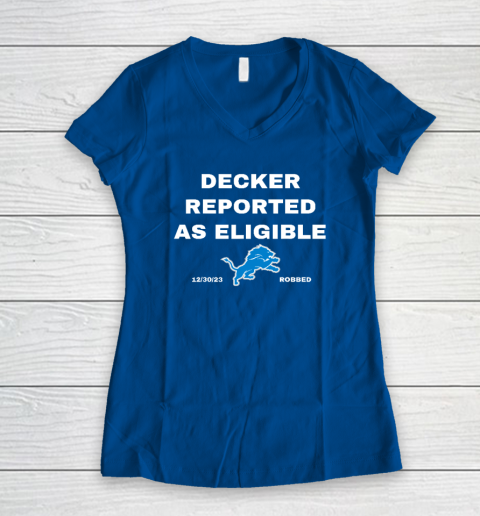 Decker Reported As Eligible Women's V-Neck T-Shirt 5