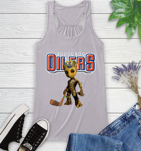 Edmonton Oilers NHL Hockey Groot Marvel Guardians Of The Galaxy Racerback Tank 5