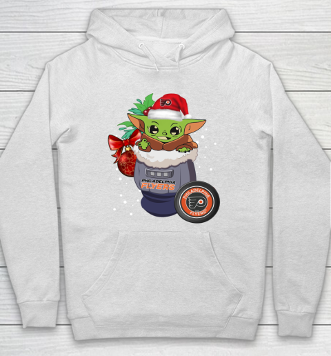 Philadelphia Flyers Christmas Baby Yoda Star Wars Funny Happy NHL Hoodie
