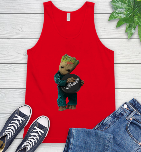 NHL Groot Guardians Of The Galaxy Of The Galaxy Hockey Sports Detroit Red Wings Tank Top 6