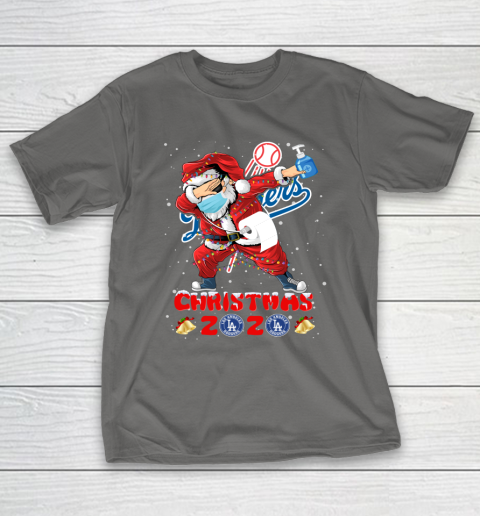 Los Angeles Dodgers Funny Santa Claus Dabbing Christmas 2020 MLB T-Shirt 8