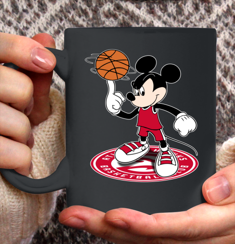 NBA Basketball Atlanta Hawks Cheerful Mickey Disney Shirt Ceramic Mug 11oz