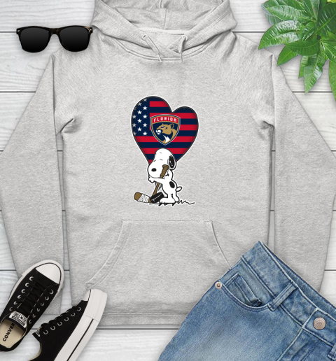 Florida Panthers NHL Hockey The Peanuts Movie Adorable Snoopy Youth Hoodie