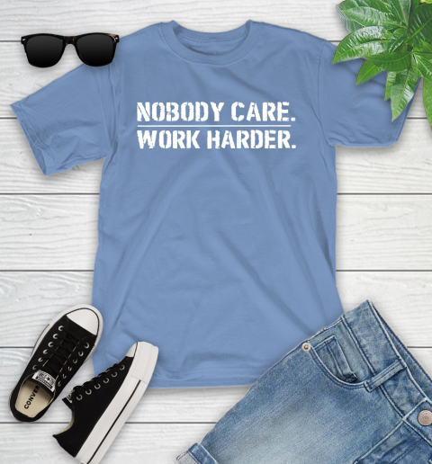Lamar Jackson Nobody Cares Work Harder Youth T-Shirt 15