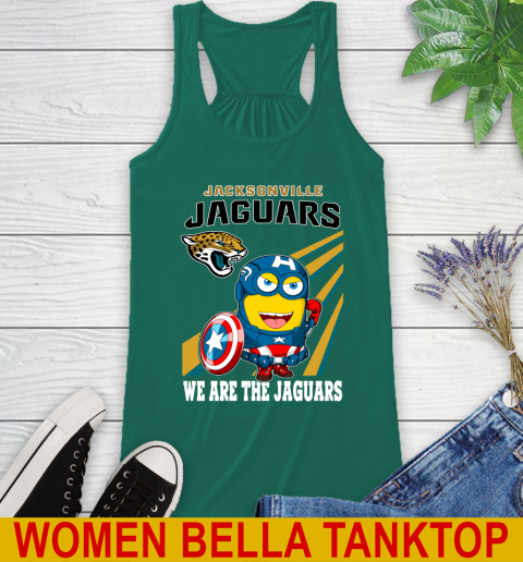 NFL Football Jacksonville Jaguars Captain America Marvel Avengers Minion Shirt Racerback Tank 5
