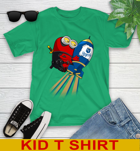 MLB Baseball Kansas City Royals Deadpool Minion Marvel Shirt Youth T-Shirt 7