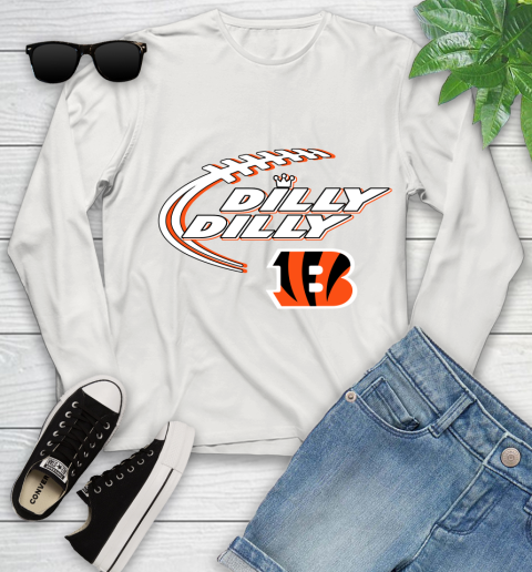 NFL Cincinnati Bengals Dilly Dilly Football Sports Youth Long Sleeve 12