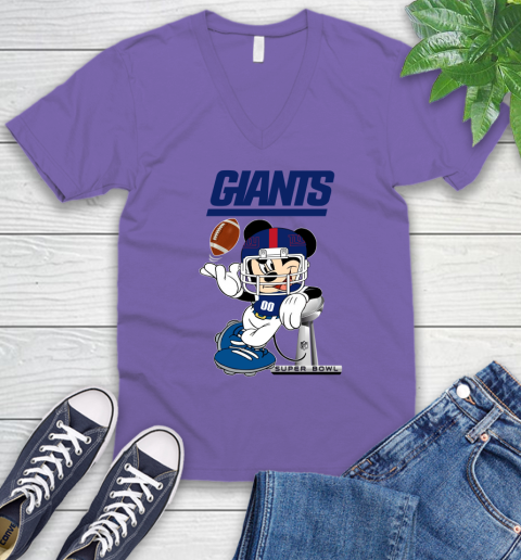 NFL newyork giants Mickey Mouse Disney Super Bowl Football T Shirt V-Neck T-Shirt 10