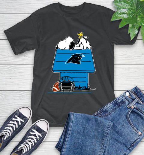 Carolina Panthers NFL Football Snoopy Woodstock The Peanuts Movie T-Shirt 2