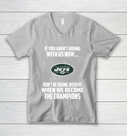 NFL New York Jets Football We Become The Champions V-Neck T-Shirt 3