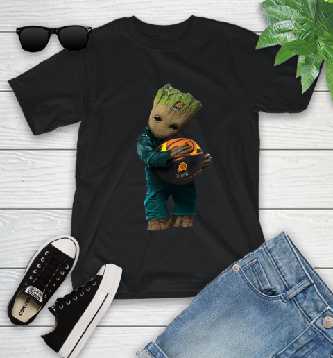 NBA Groot Guardians Of The Galaxy Basketball Sports Phoenix Suns Youth T-Shirt 2
